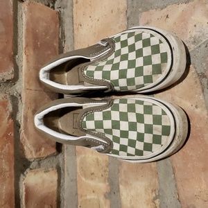 Green checkered vans